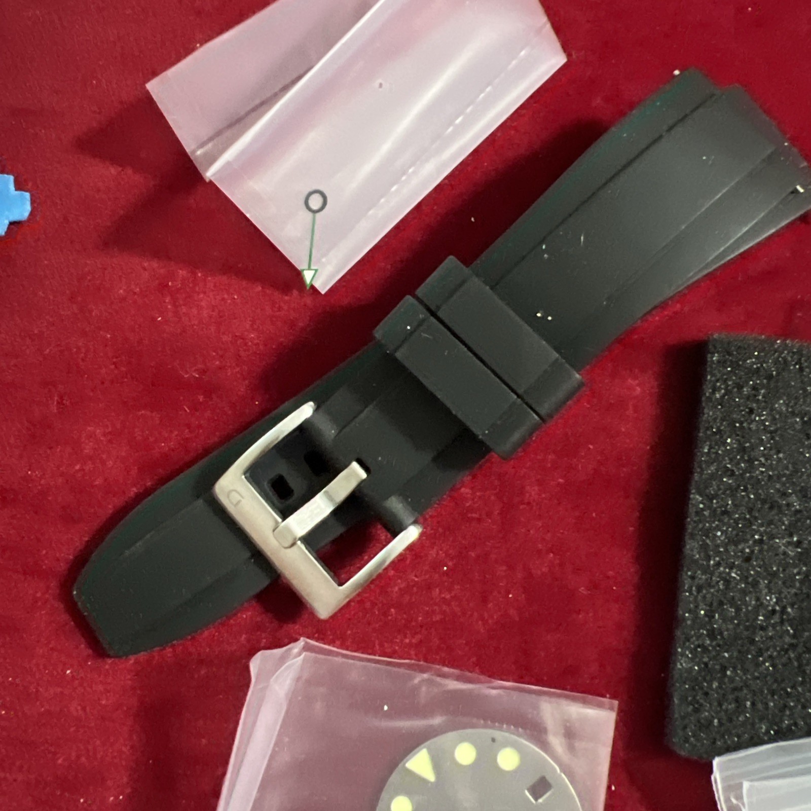 DIY Green Dial , Bezel And Black Strap