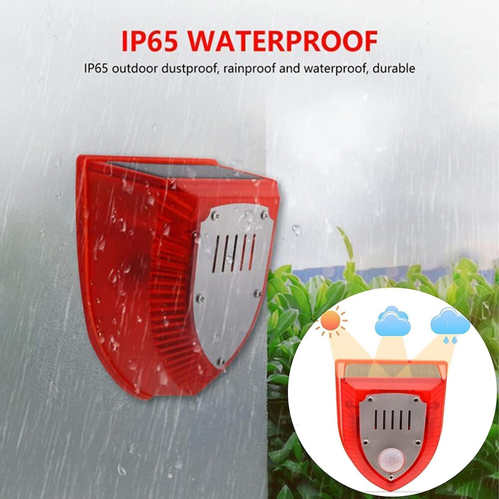 Solar Animal Repeller Light with Alarm & Motion Sensor Outdoor