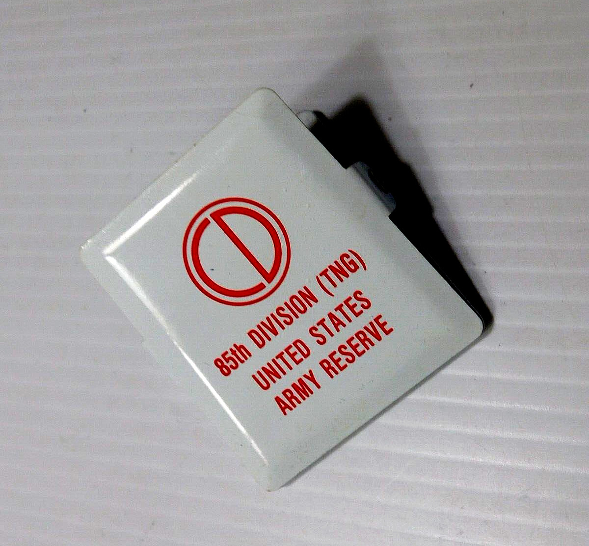 U.S. ARMY 85th "CUSTER DIVISION" MAGNETIC STEEL MEMO CLIP - ILLINOIS