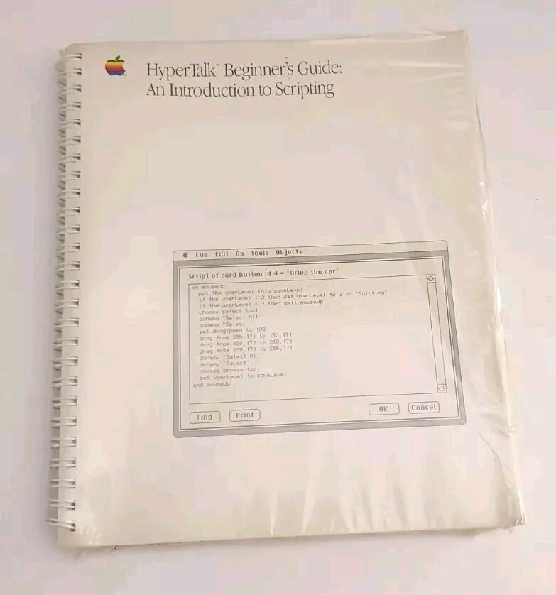 Apple Macintosh User Guides Manuals 6.0.4 HyperTalk Reference Card Beginner's