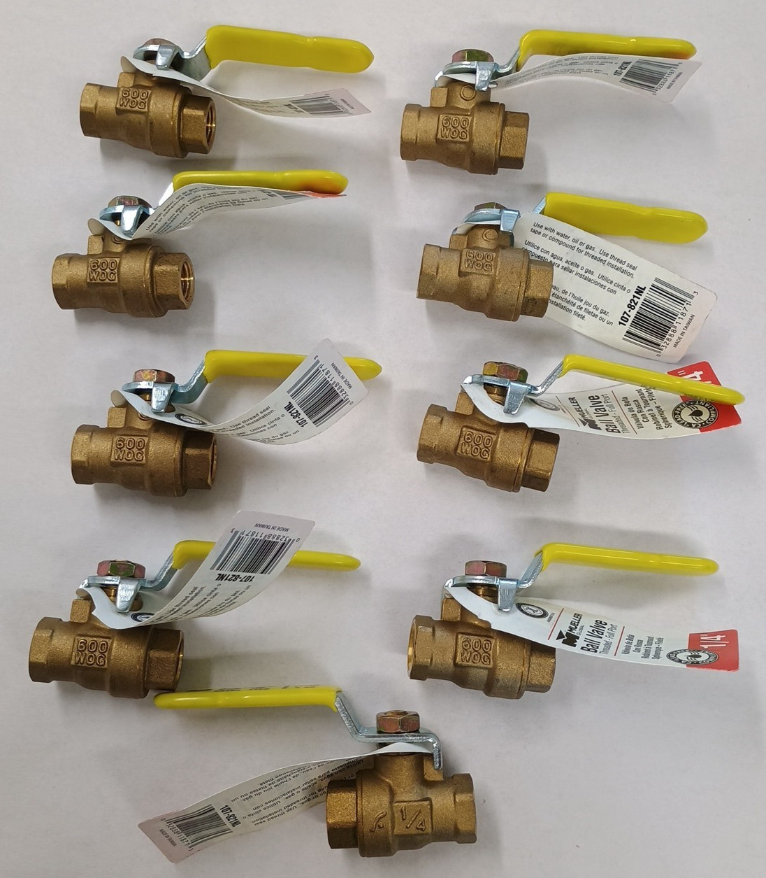 Mueller Ball Valves 1/4" FNPT 107-821 NL Full Port 9 pcs