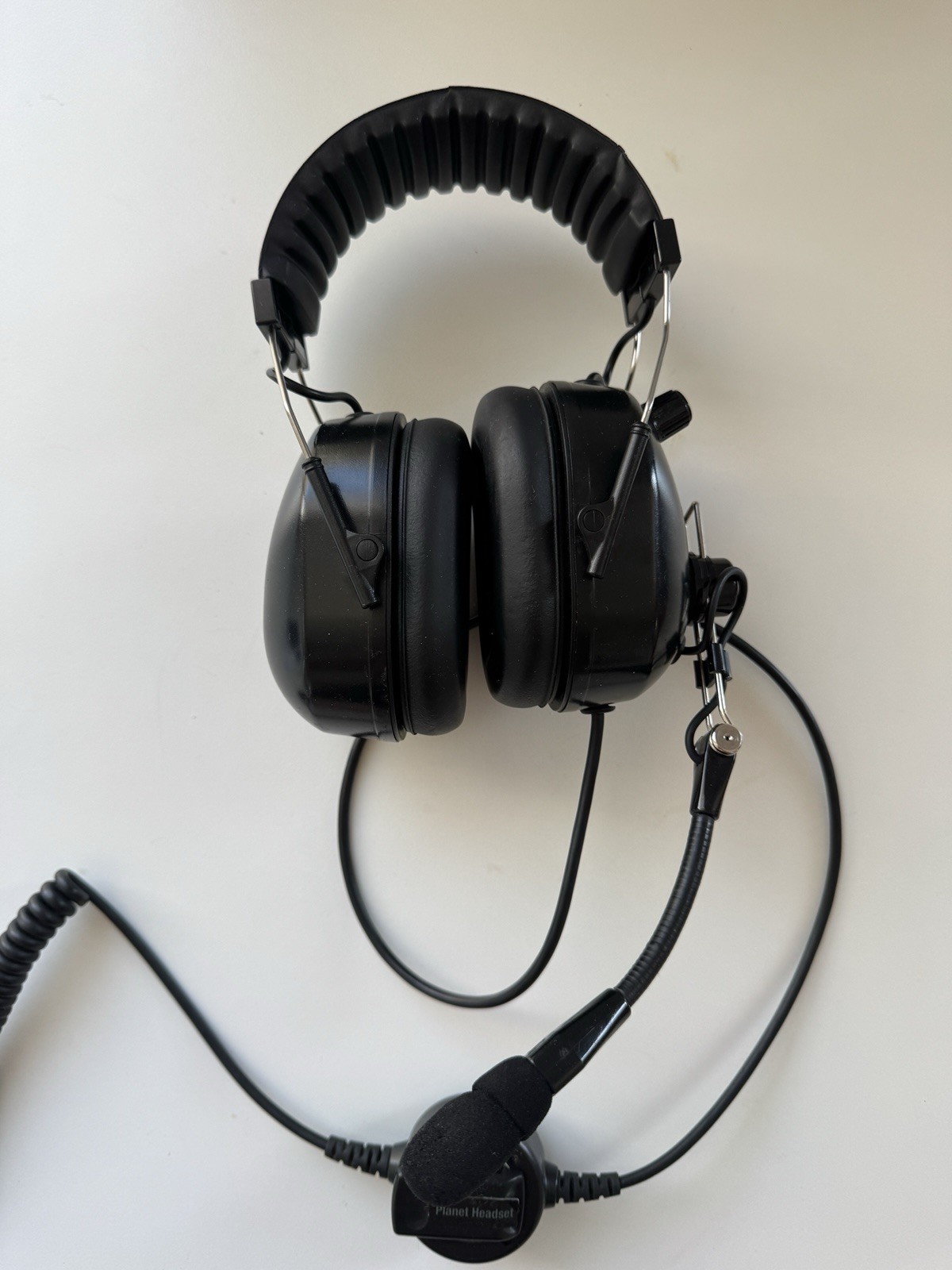 Planet Headset Aviation Headset 3.5mm 2.5mm Dual Plug Tested Working