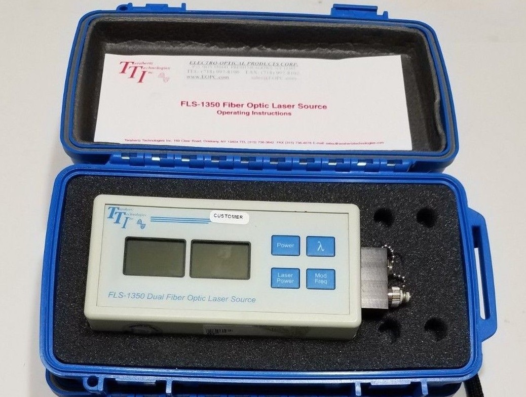 Terahertz Technologies Inc TTI FLS1350 Dual Fiber Optic Laser Source 1310/1550nm