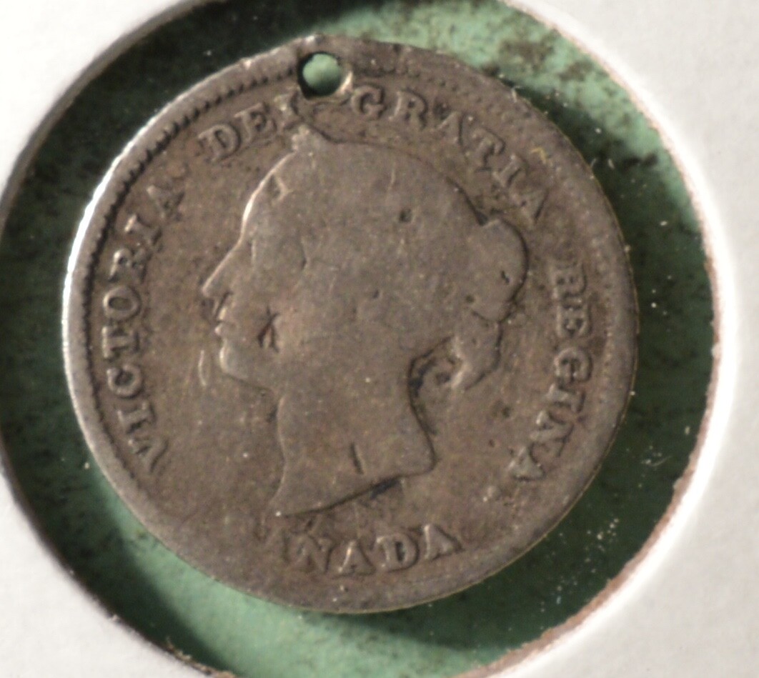 1880H - Canada Silver Five Cents - INV#B-299