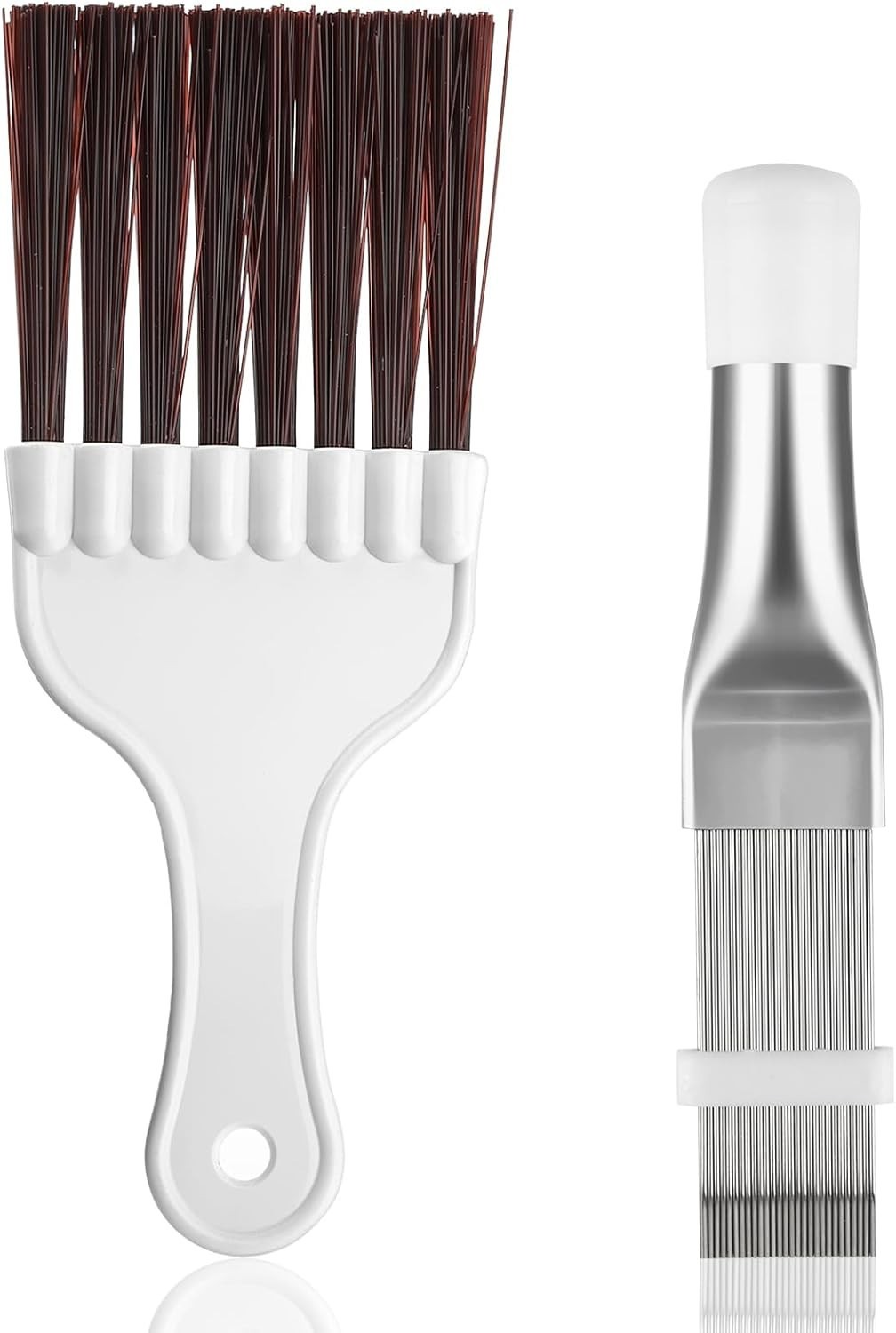 AC Condenser Fin Comb & Coil Cleaning Brush Set for HVAC & Refrigerator