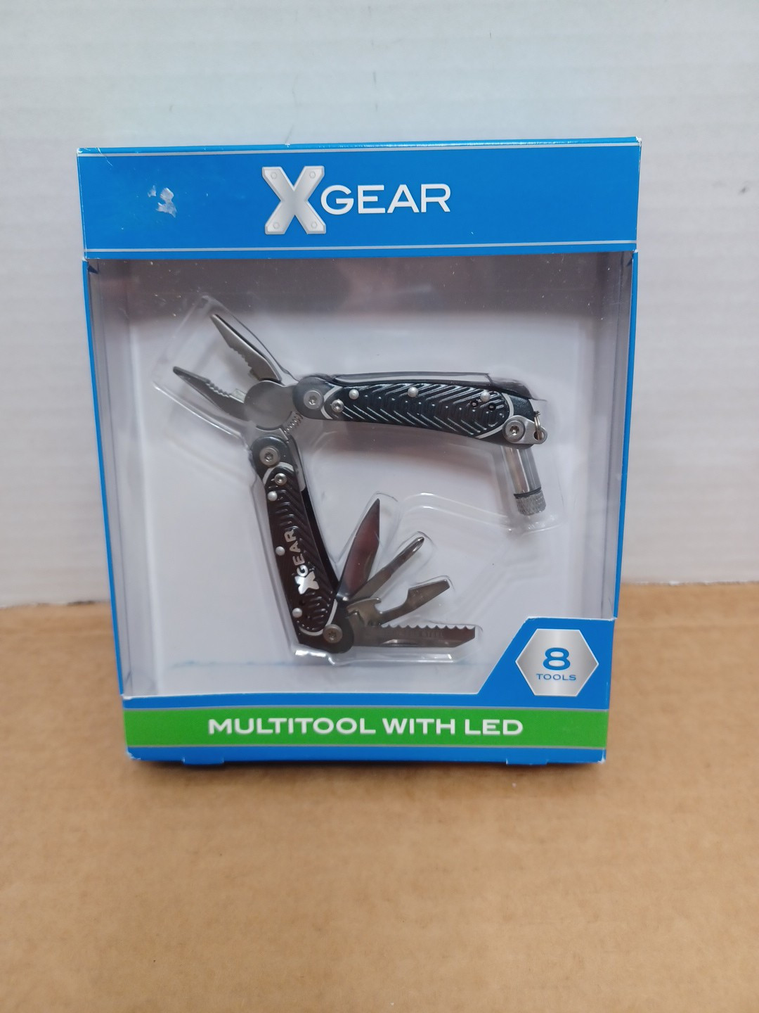 X-Gear 8 Tool Men's Multi-Function Tool w/Led Light Black