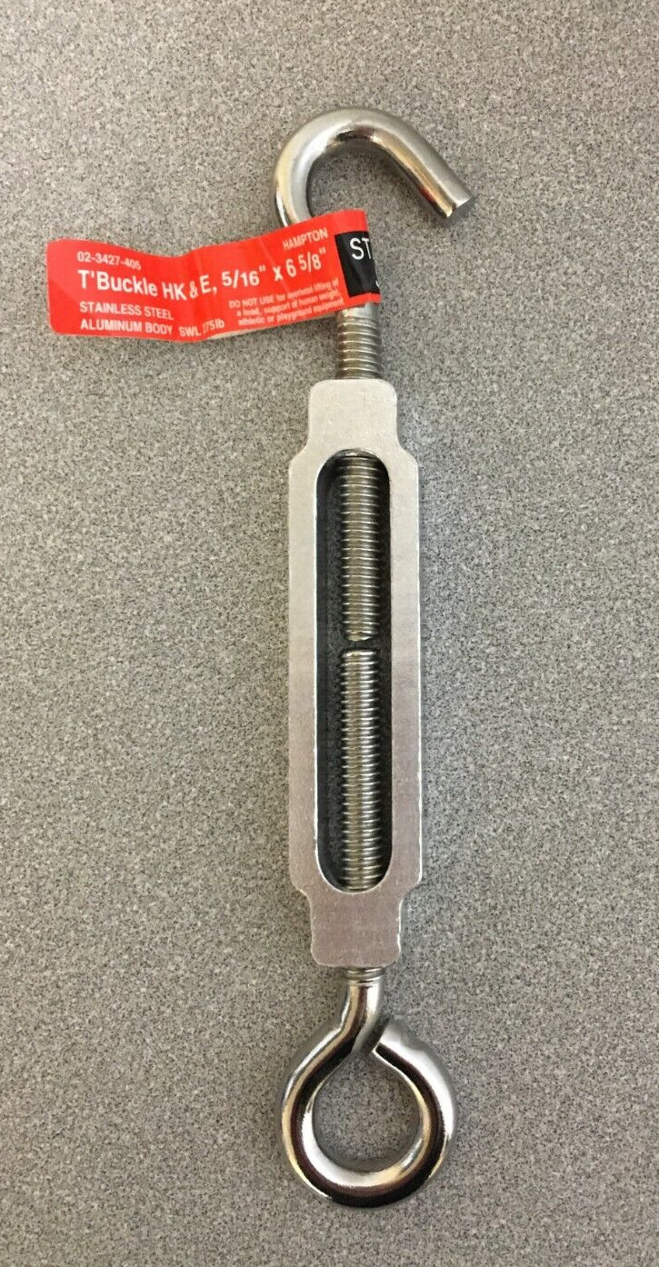 Hampton 02-3427-405 T’Buckle HK&E, 5/16" X 6-5/8" 275 lb. cap. 1 Pc.