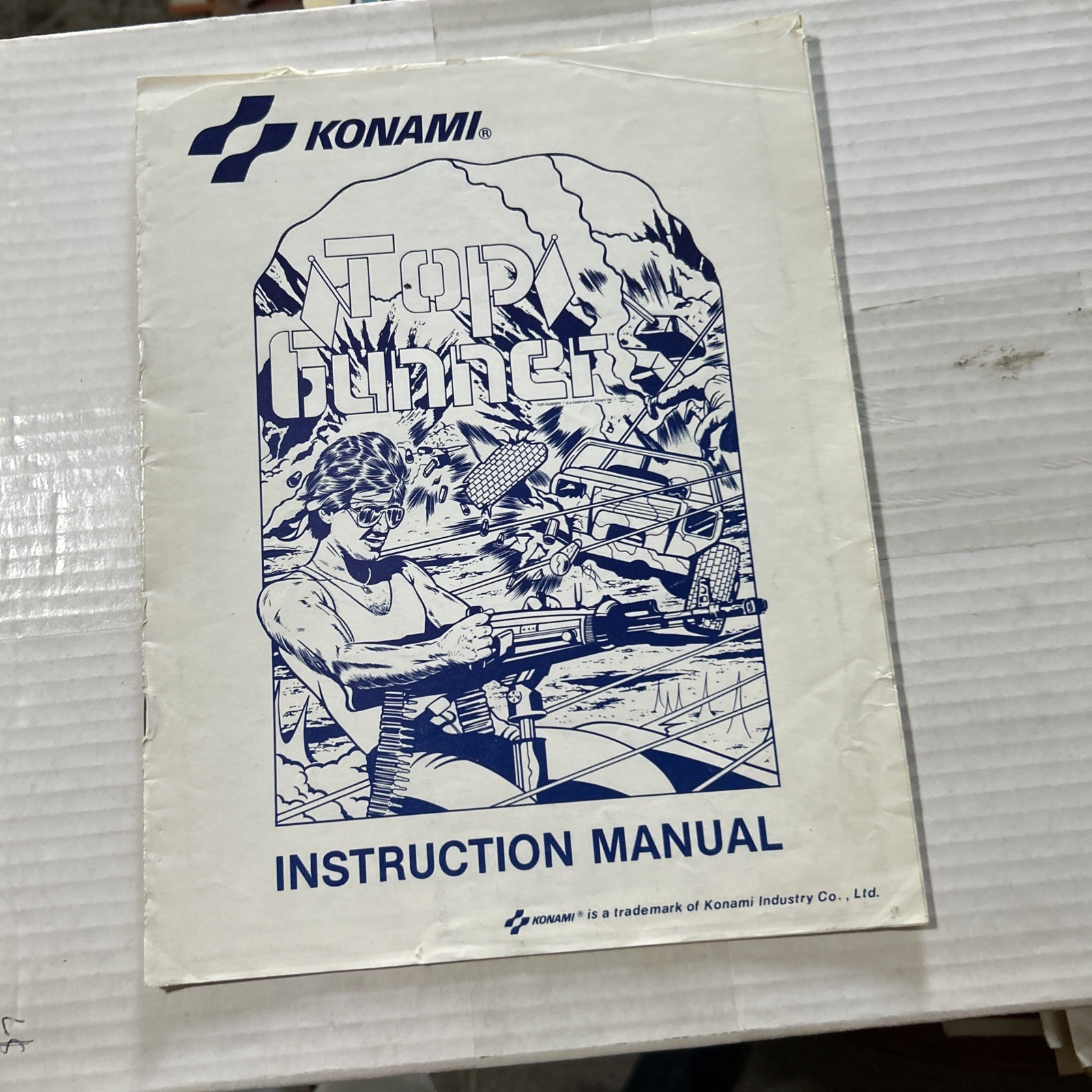 TOP GUNNER KONAMI      arcade game manual