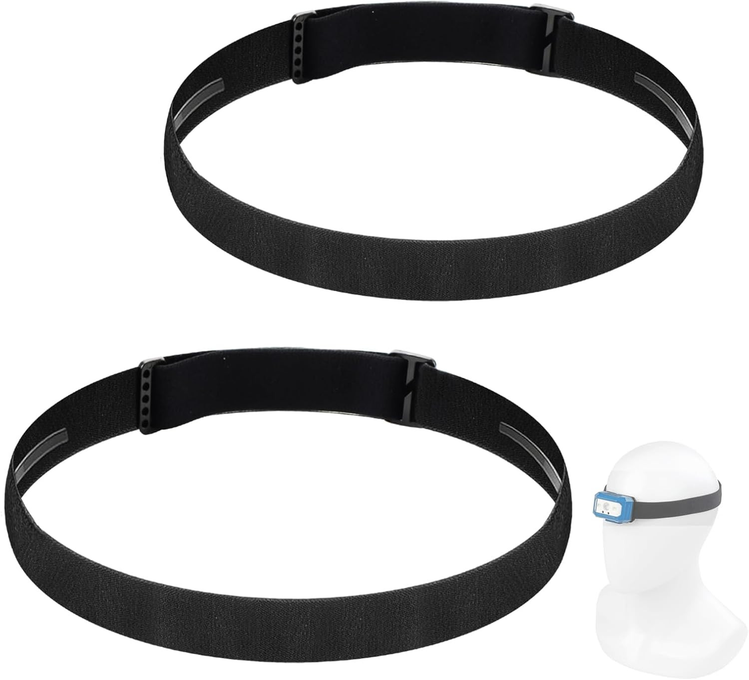 Elastic Headlamp Strap Replacement Headband, Fit for Most Headlamps Black Diamon
