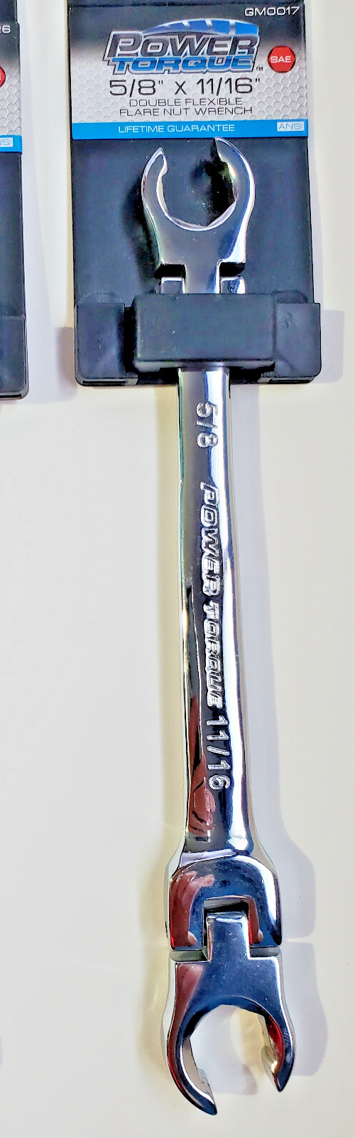 Double Flexible Flare Nut Line Wrench Flex Head SAE 5/8 x 11/16 Screwed on Heads