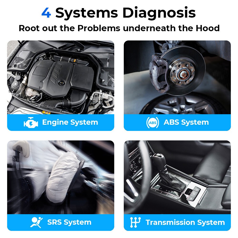 TOPDON AD500 OBD2 Scanner Engine Transmission ABS SRS Diagnostic Code Reader FCA