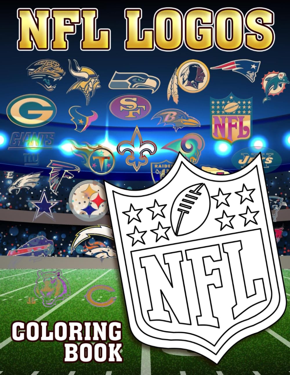 NFL Logos Coloring Book: Unwind with Sports Coloring Pages and Team Logo Designs