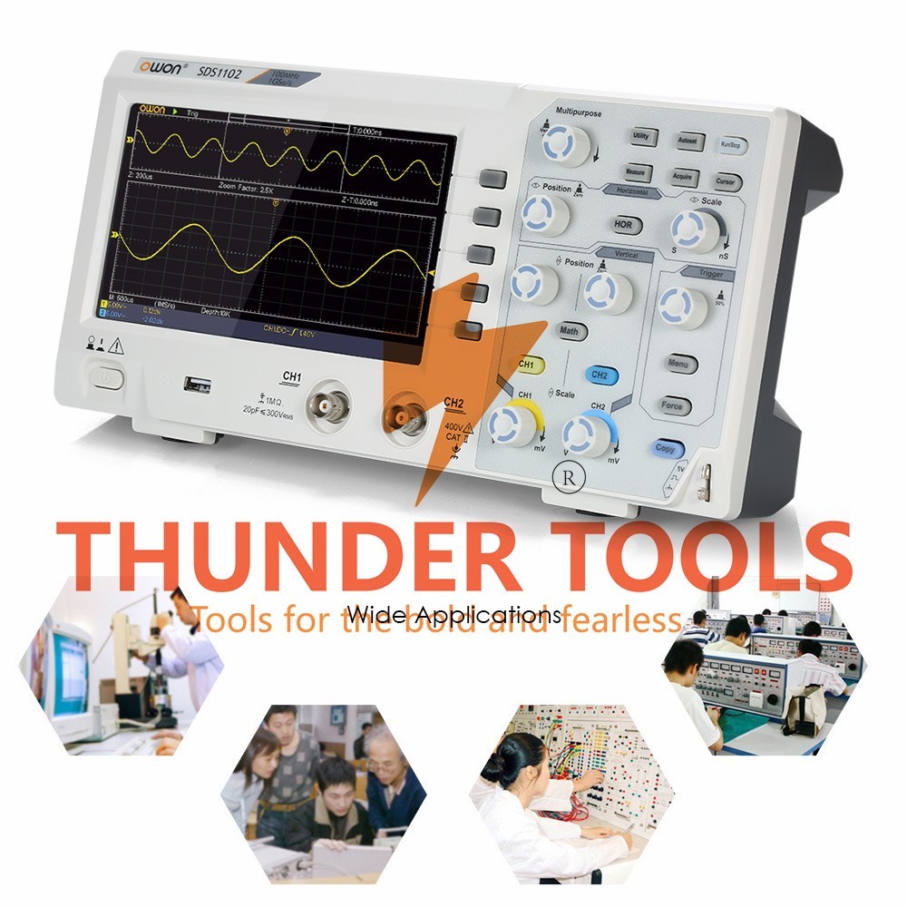 Thunder Tools Owon SDS1202 Oscilloscope Oscillometer Digital Storage