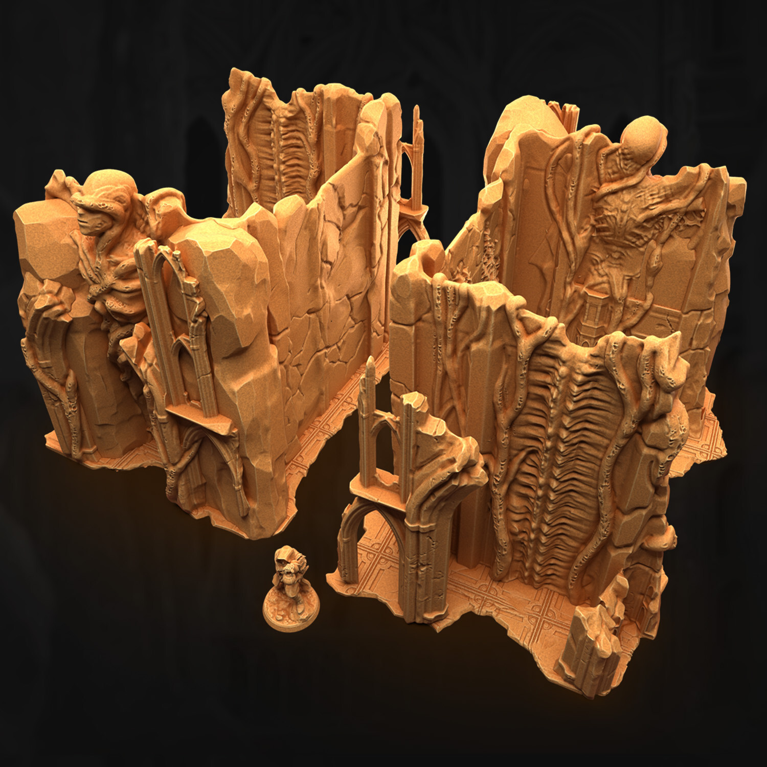 Tabletop Terrain - Wargaming Terrain - Sunless Lands Cathedral - Damned Ruins A