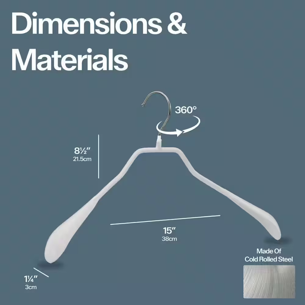 THD Explusive, Mawa 6PC Bodyform Steel Anti-Slip Coat Hanger Set, RED