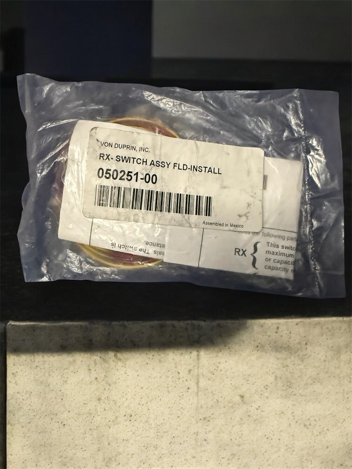 VON DUPRIN Rx-Switch Assy Fld-Install 050251-00