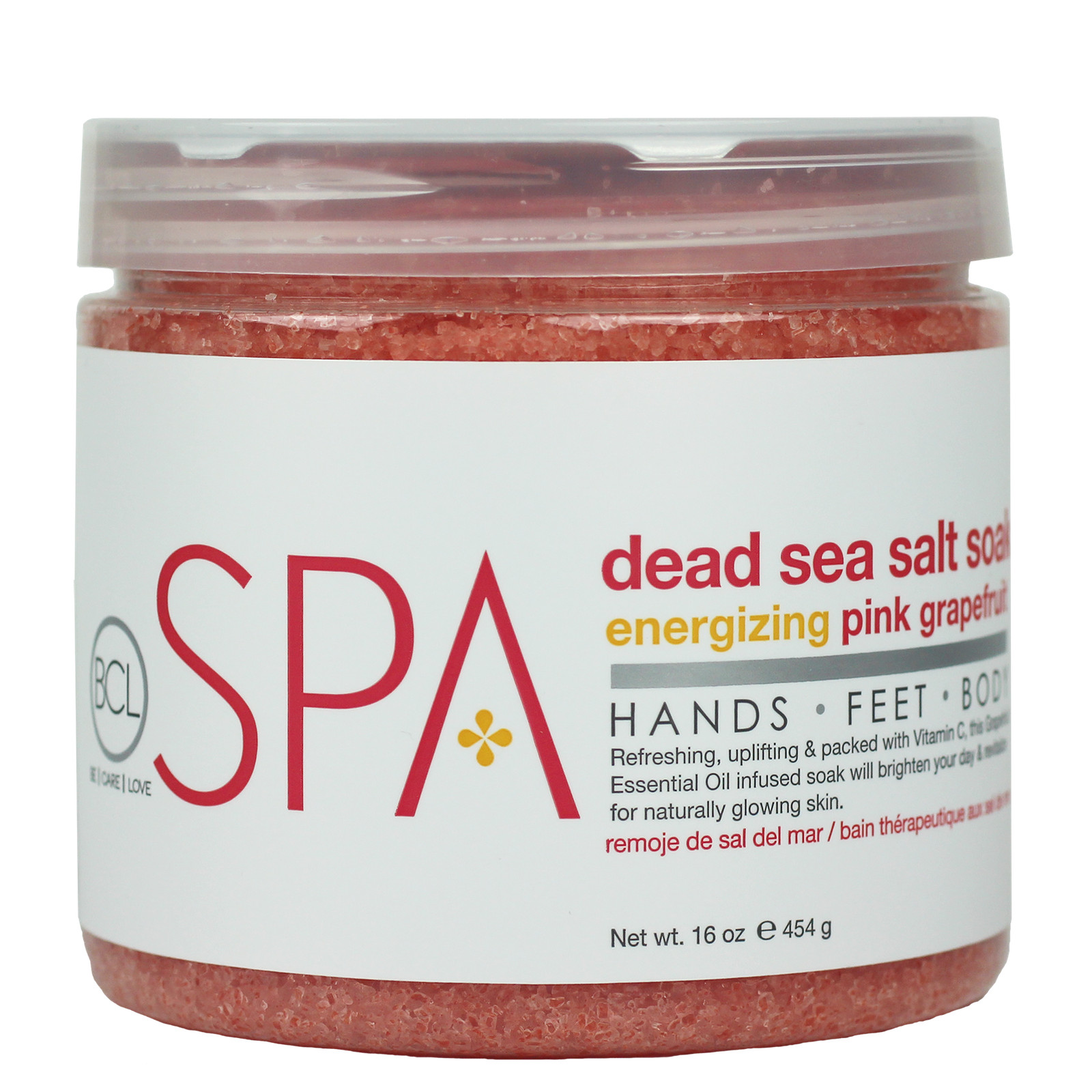 BCL SPA Dead Sea Salt Soak Energizing Pink Grapefruit, 16 oz.