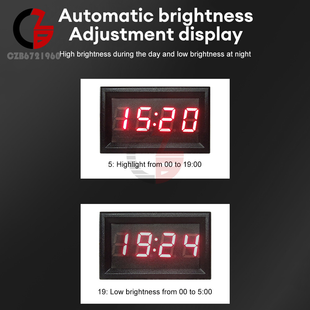 3 in 1 Car Electronic Meter Thermometer Digital Display Voltmeter led car clock