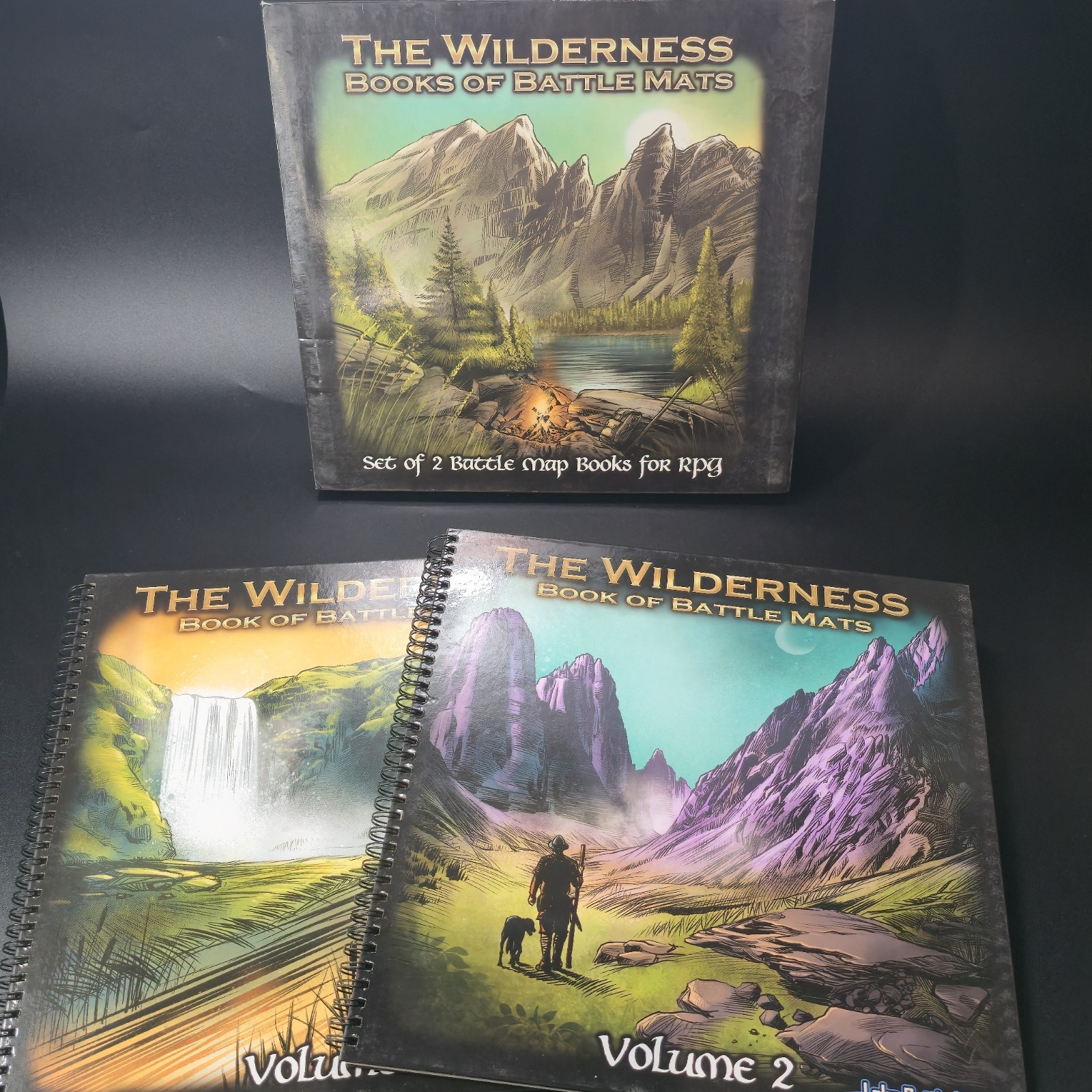 The Wilderness Books of Battle Mats Volume 1 Volume 2 Set Loke HTF