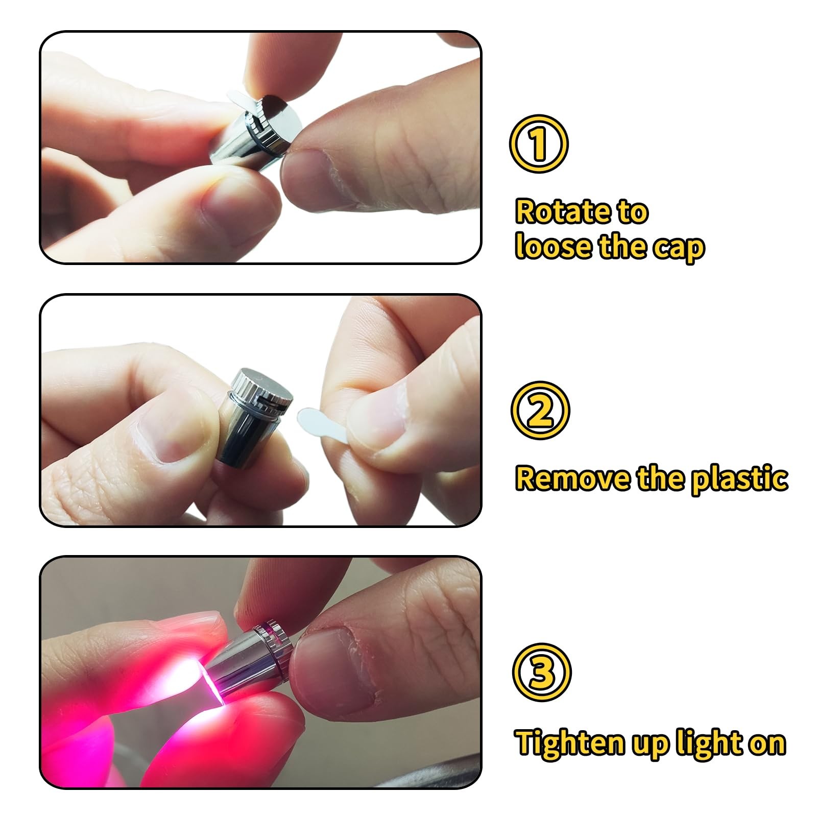 10 Pack Small Spotlight Battery Operated LED Lights, Multi-Color Changing
