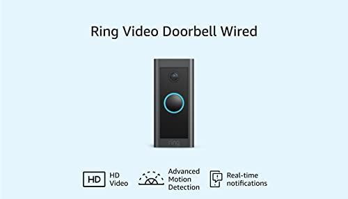 Ring Video Doorbell Wired – Convenient, essential features in a compact design,