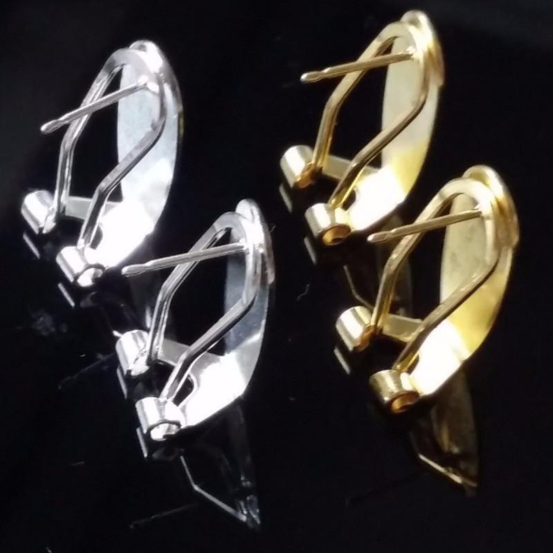 Fingernail Earring Post Gold Silver Color Findings Accessories 10PCS