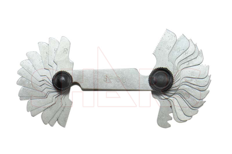 Shars 6" - 60" Threads Screw Pitch Gage English 30 Leaves New !