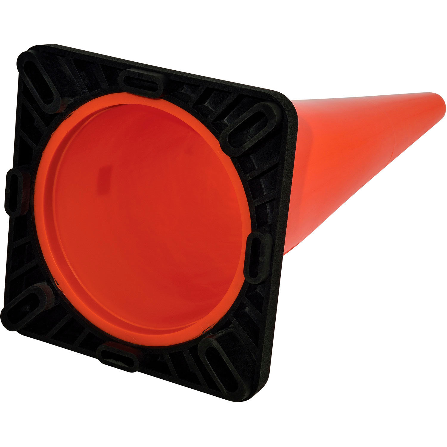 36" Non-Reflective Traffic Cone Black Base 10 lbs