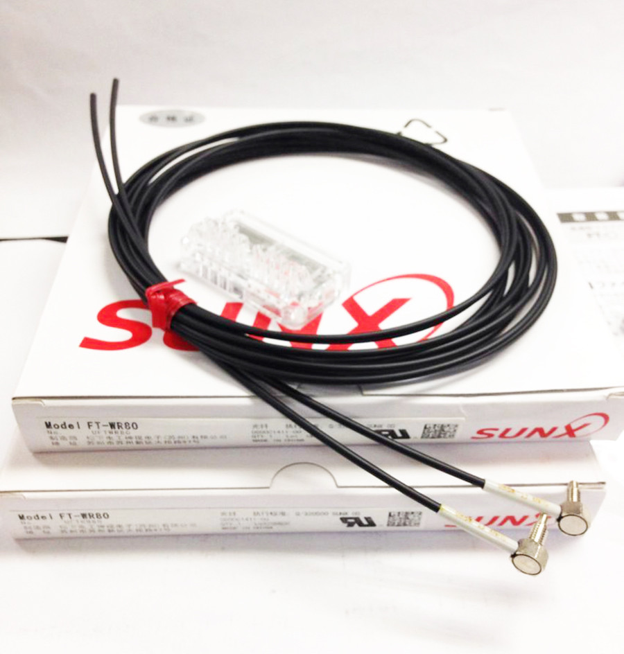 Sunx FT-WR80 Thrubeam Sq Head M4 90° R1 Fiber Optic Cable Obsolete