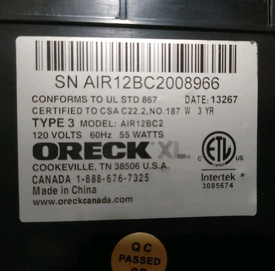 Oreck XL Pro Shield Air Purifier