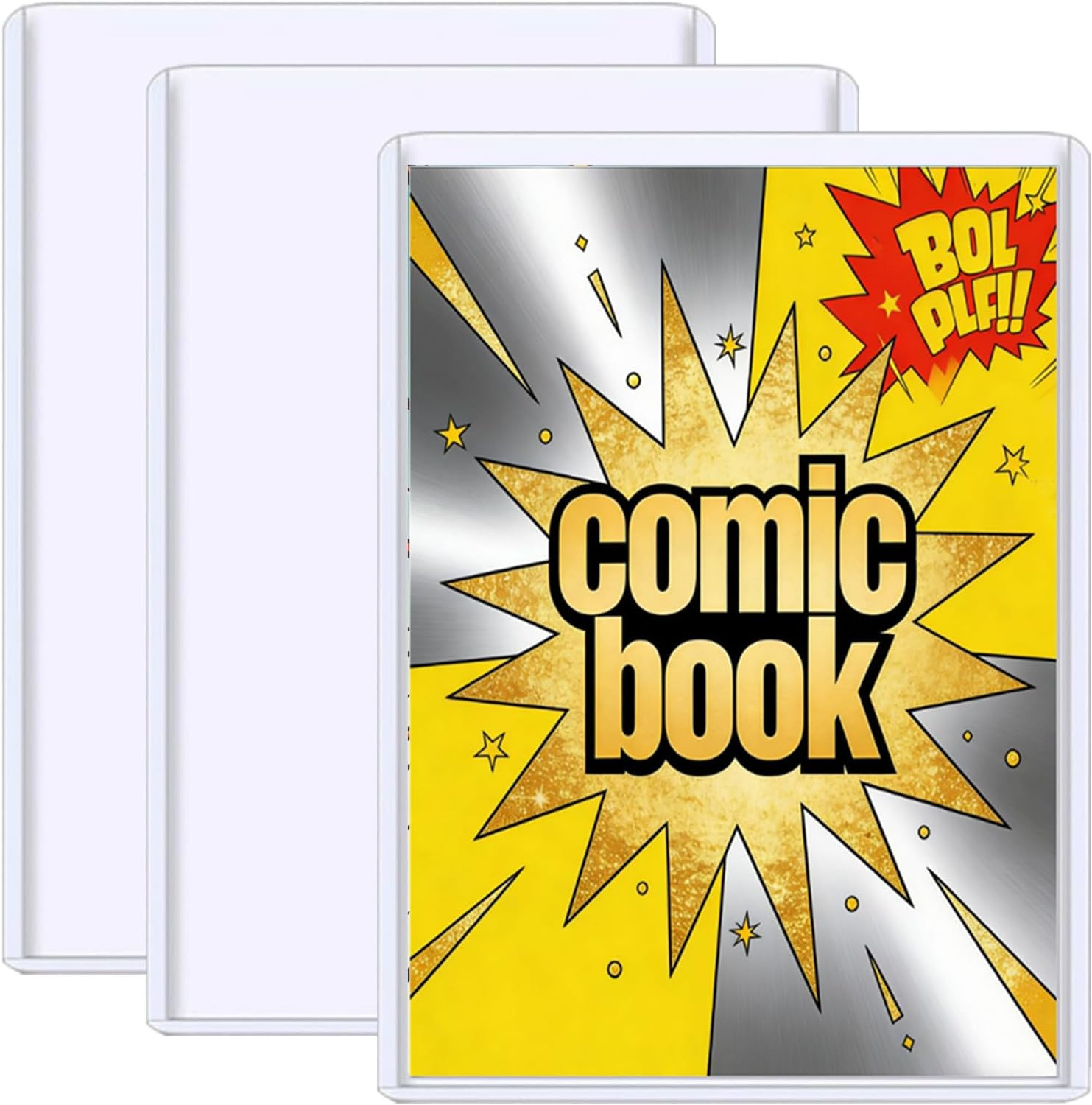 3 Pack Comic Book Top Loaders - Premium PVC Hard Sleeves for Current & Silver Ag