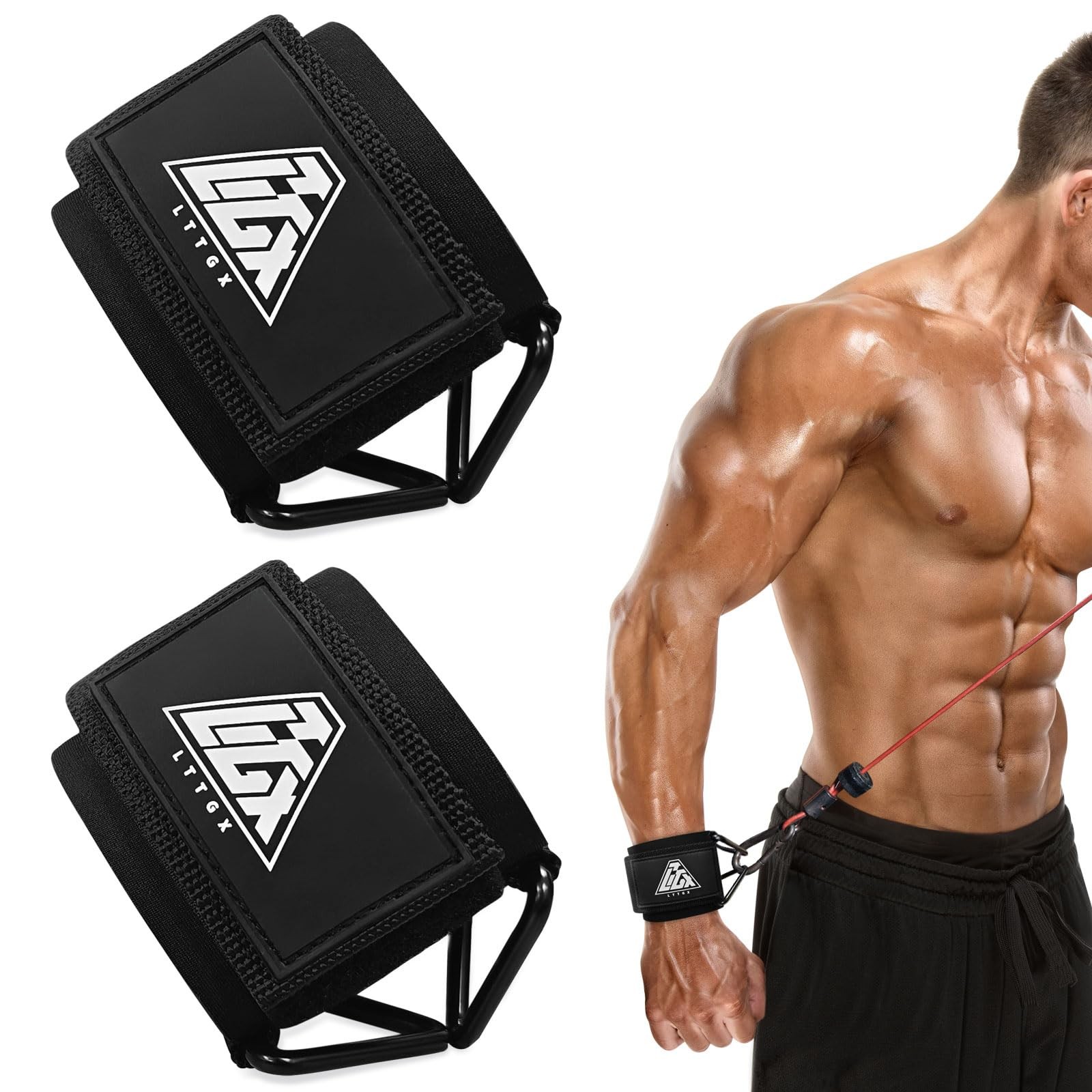 Wrist Cuffs for Cables Gym Adjustable Wrist Straps for Cable Machines Liftin