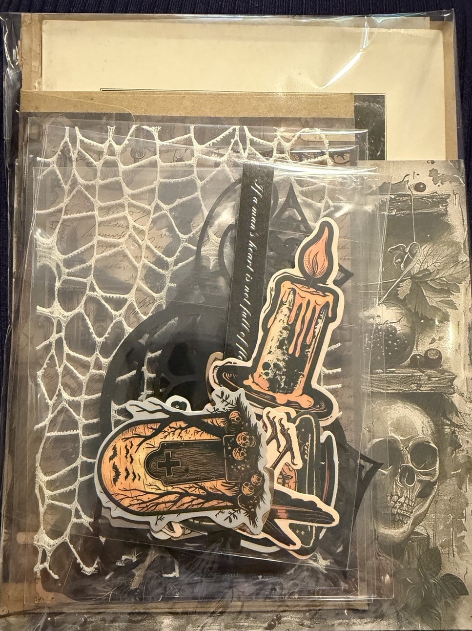 Dark Gothic Ephemera Bundle Junk Journal Kit Apothecary Skull Vintage Papers