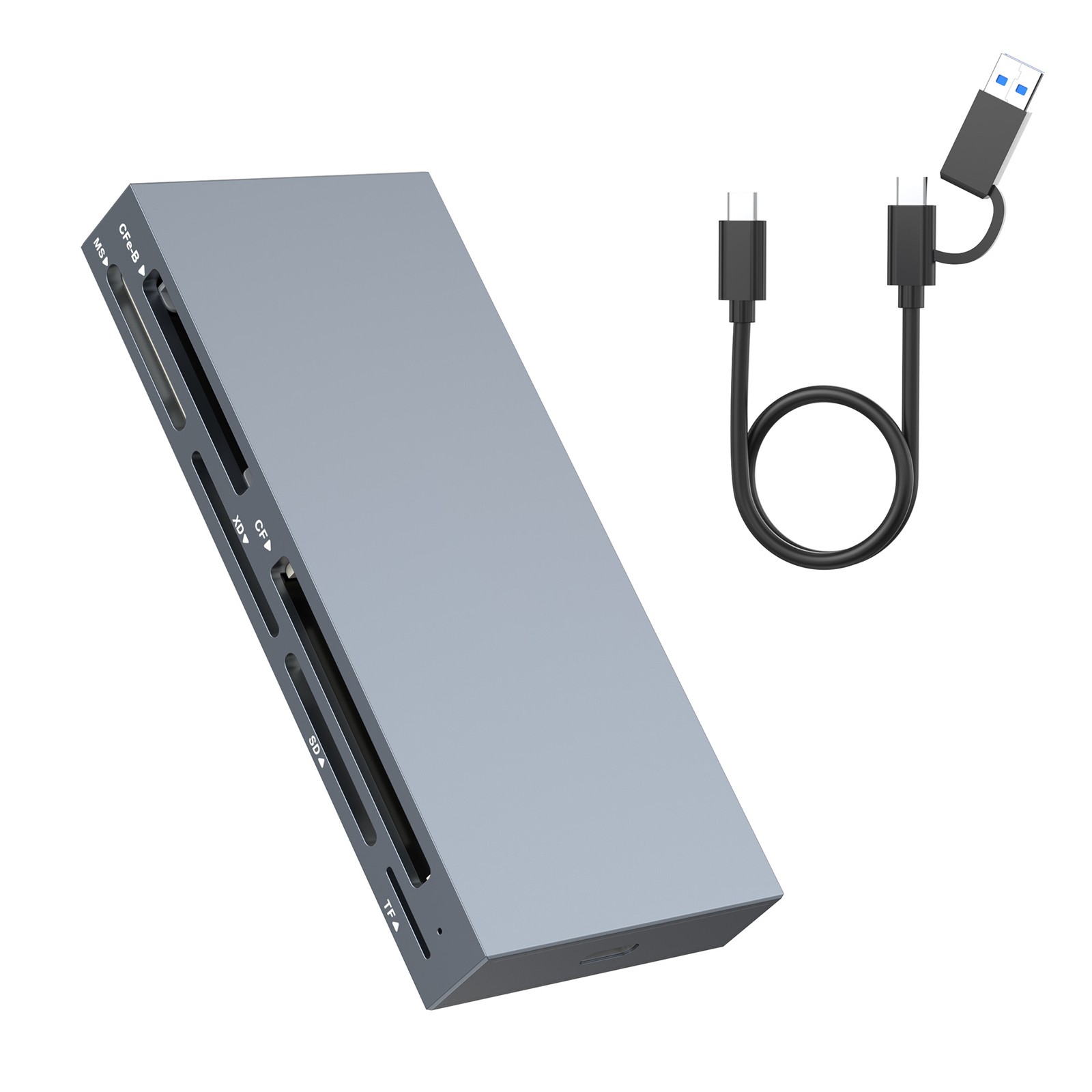 Alloy 6in1 USB 3.2 Gen2 10Gbps CFexpress Type B/CF/MS/XD/SD/TF Multi Card Reader