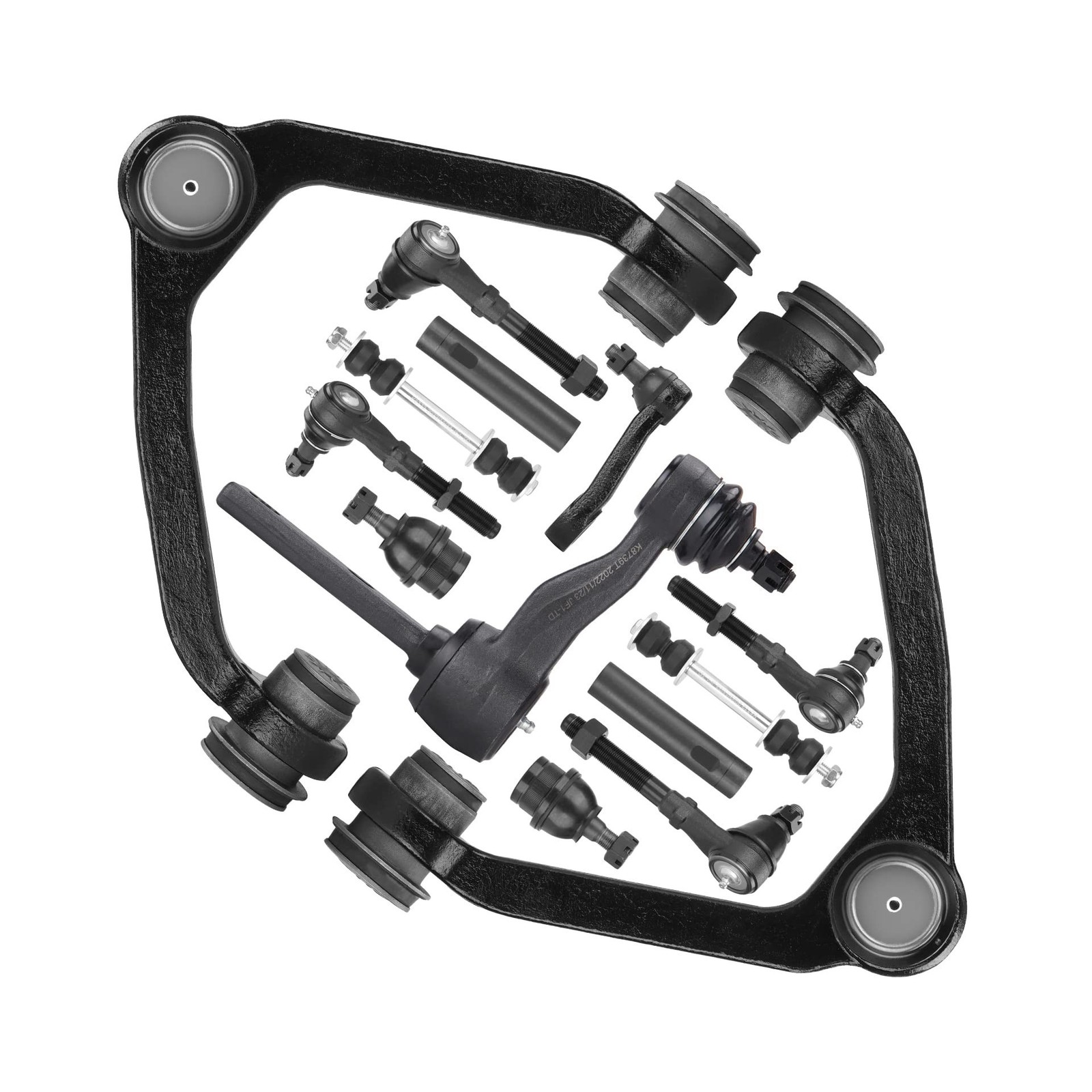4WD Front Upper Control Arms Tie Rods Suspension Kit Compatible with 1997-200...