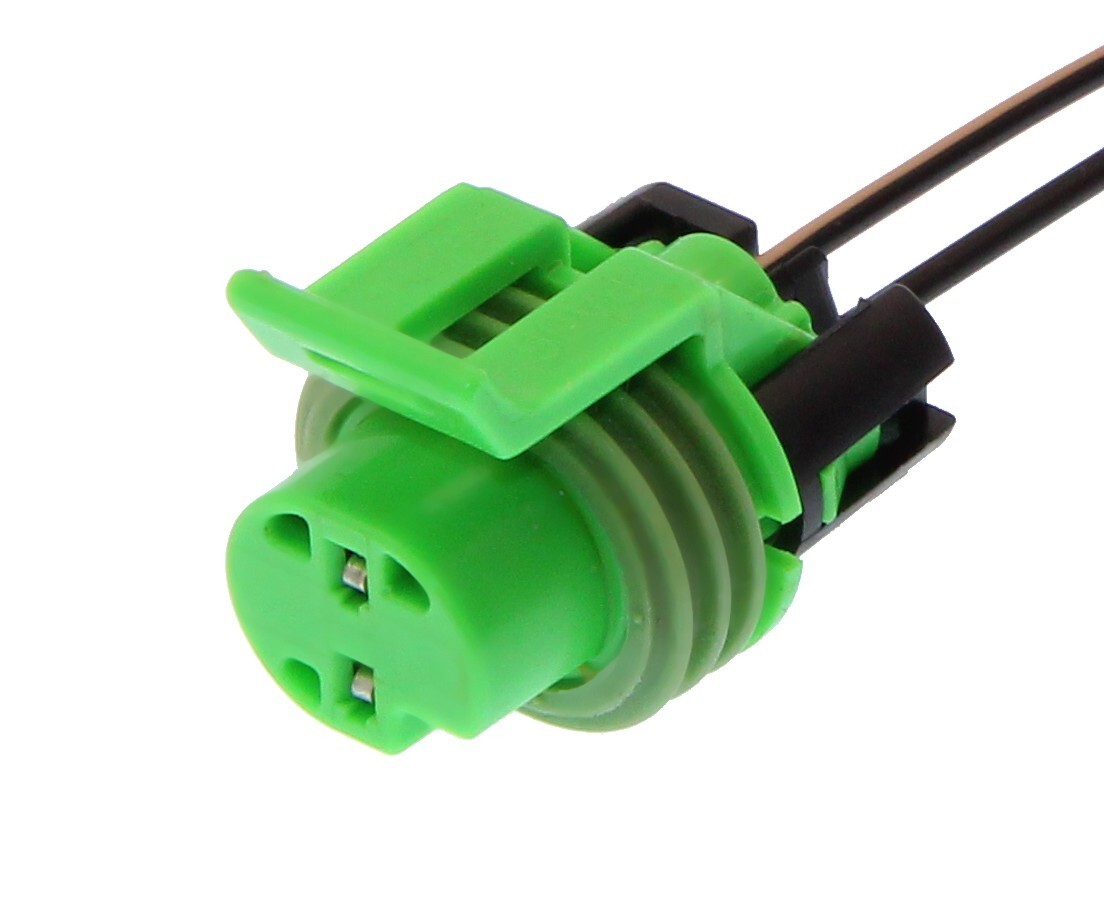 Oil Pressure Switch Connector Pigtail GM Green 2002-2012  2 Wire Black Ground