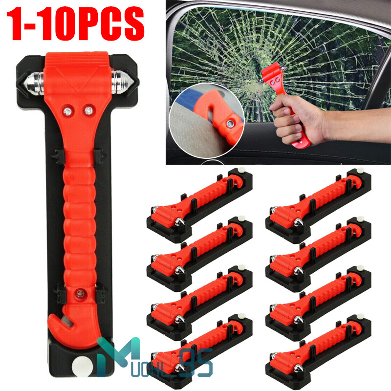 10x Emergency Car Safety Escape Hammer Seat Belt Window Glass Breaker Cutte Tool