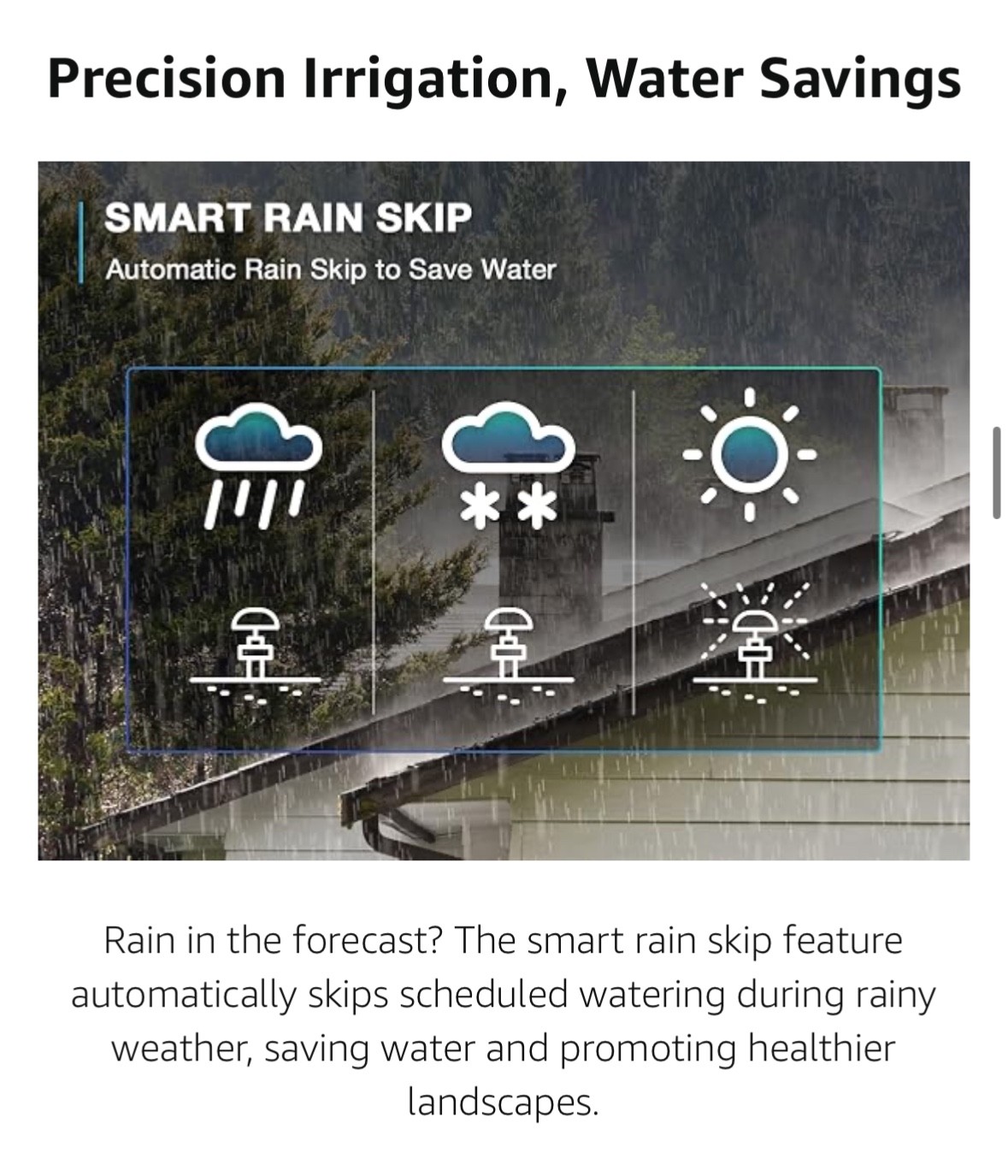 4 Zone Smart Sprinkler Controller w/Local Weather Intelligence & Atmosphere-NEW