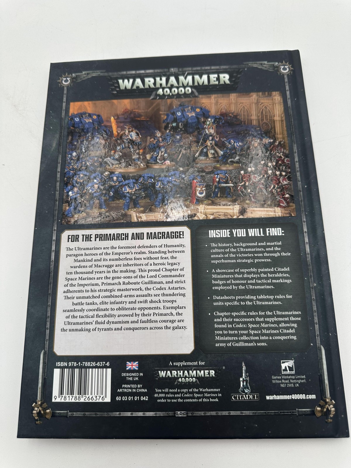 Warhammer 40,000 Codex Supplement Ultramarines Space Marines 8th Ed
