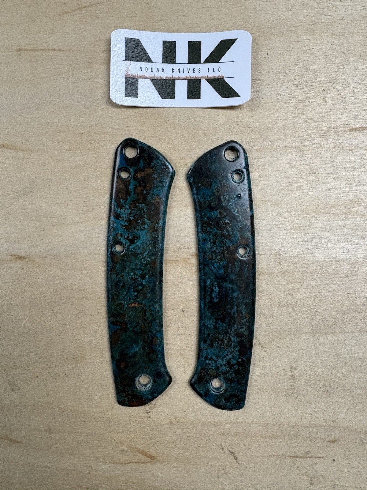 Nodak Custom “Bottom Feeder” Shipwreck Copper Benchmade Proper Handle Scales