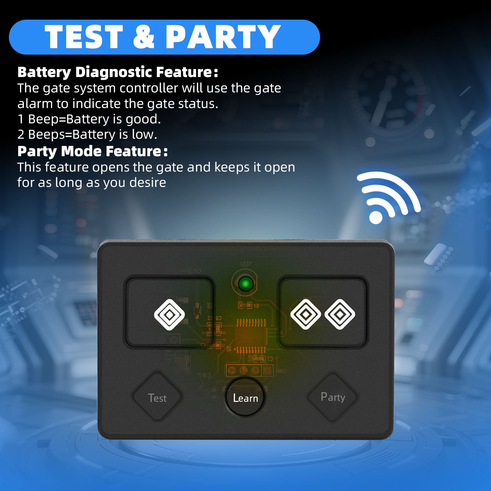 4pack AXP1 AXS1 for Ghost Controls Remote, 5-button Ghost Gate Opener Remote
