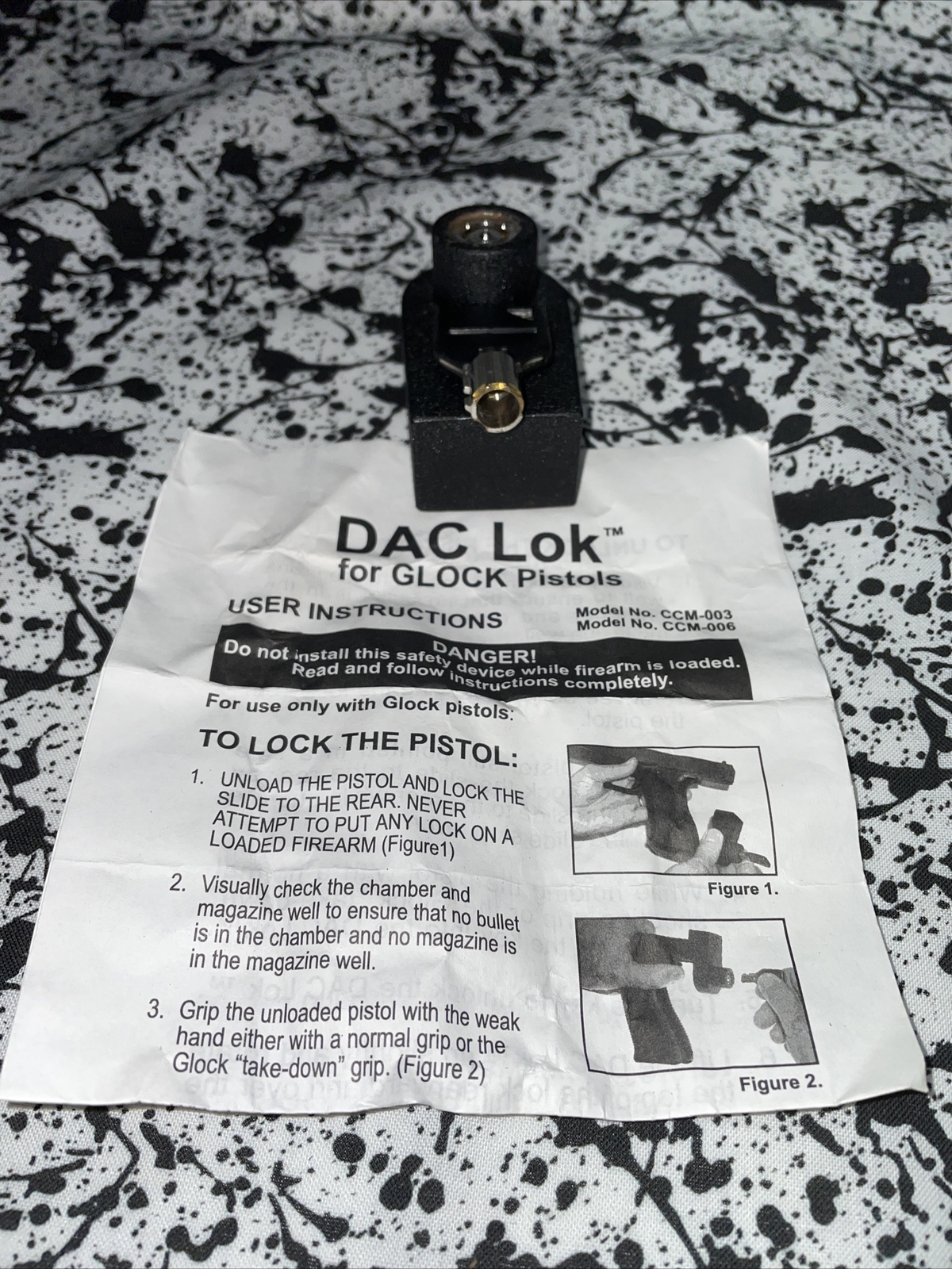 Dac Glock Pistol Lok Models 17-19,22-28,31-36 w/fixed sights Glock Lock CCM-006B