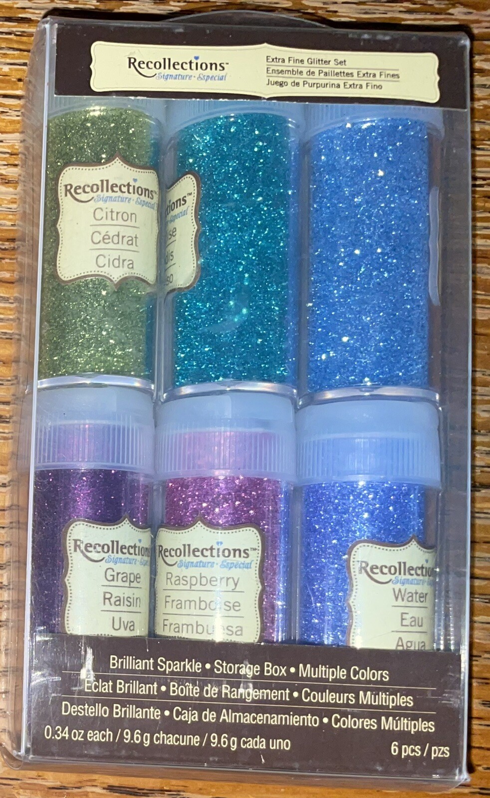 Recollections Extra Fine Glitter Set Ocean Raspberry Grape Citron Water Paradise