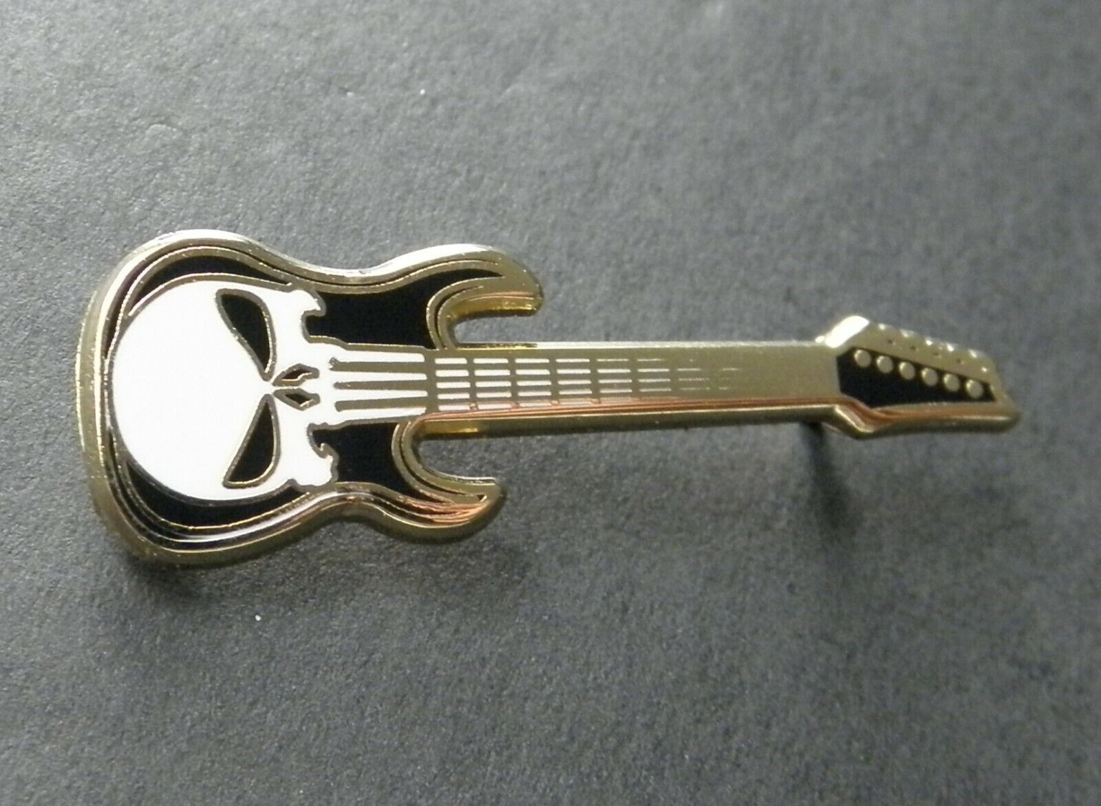 Skull Sniper Cool Fender Style Guitar Lapel Pin 1.5 x 1/2 inch