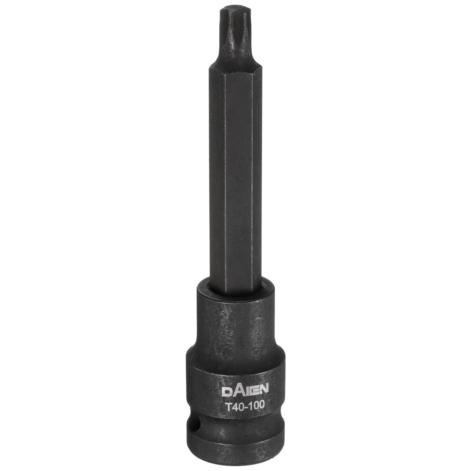 T40 Torx Bit Socket 100mm Length 1/2" Square Extension Impact Bit, Black
