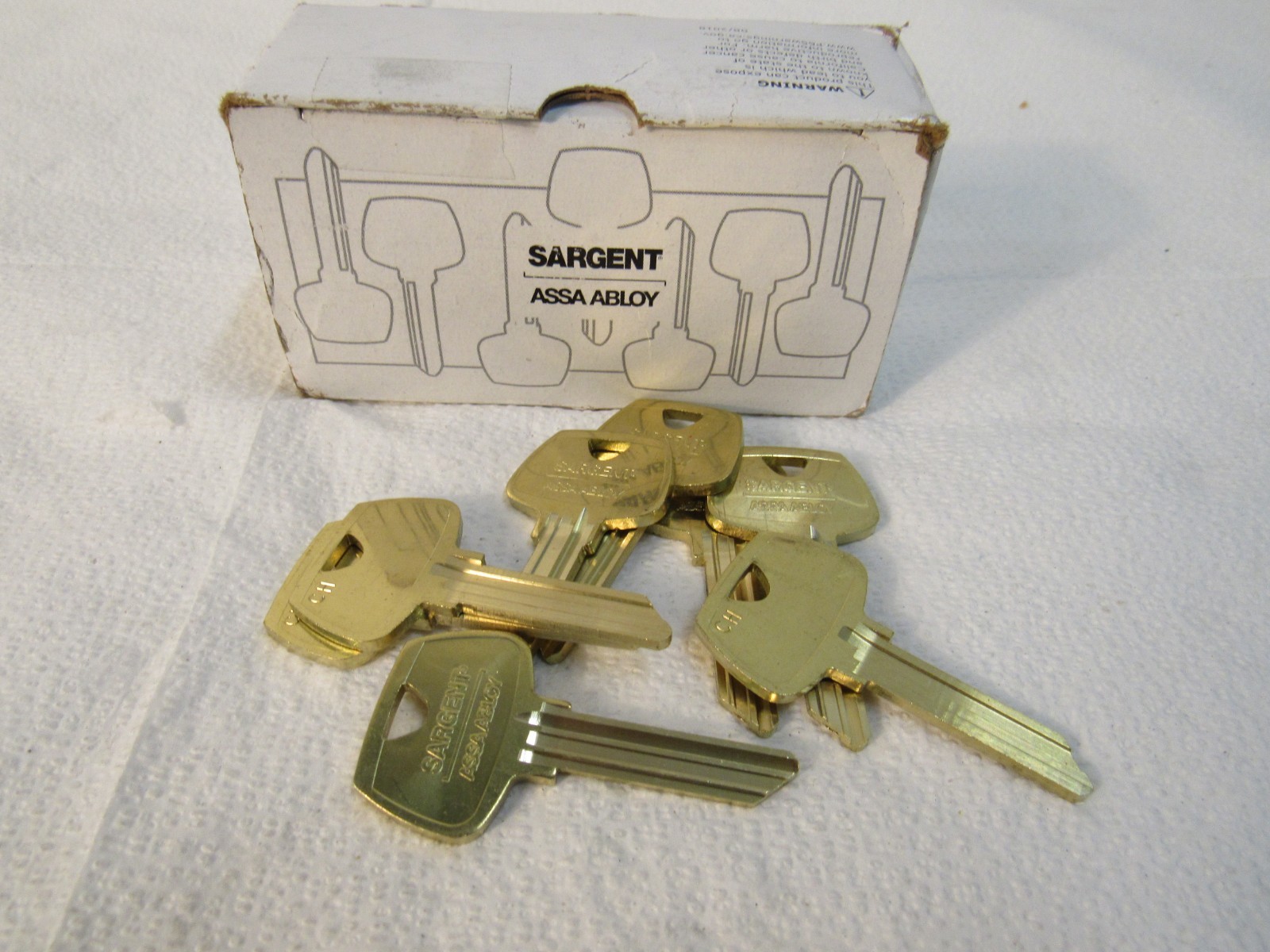 Sargent Assa Abloy Key Blanks Box of 50 Brass P/N 6273-CH