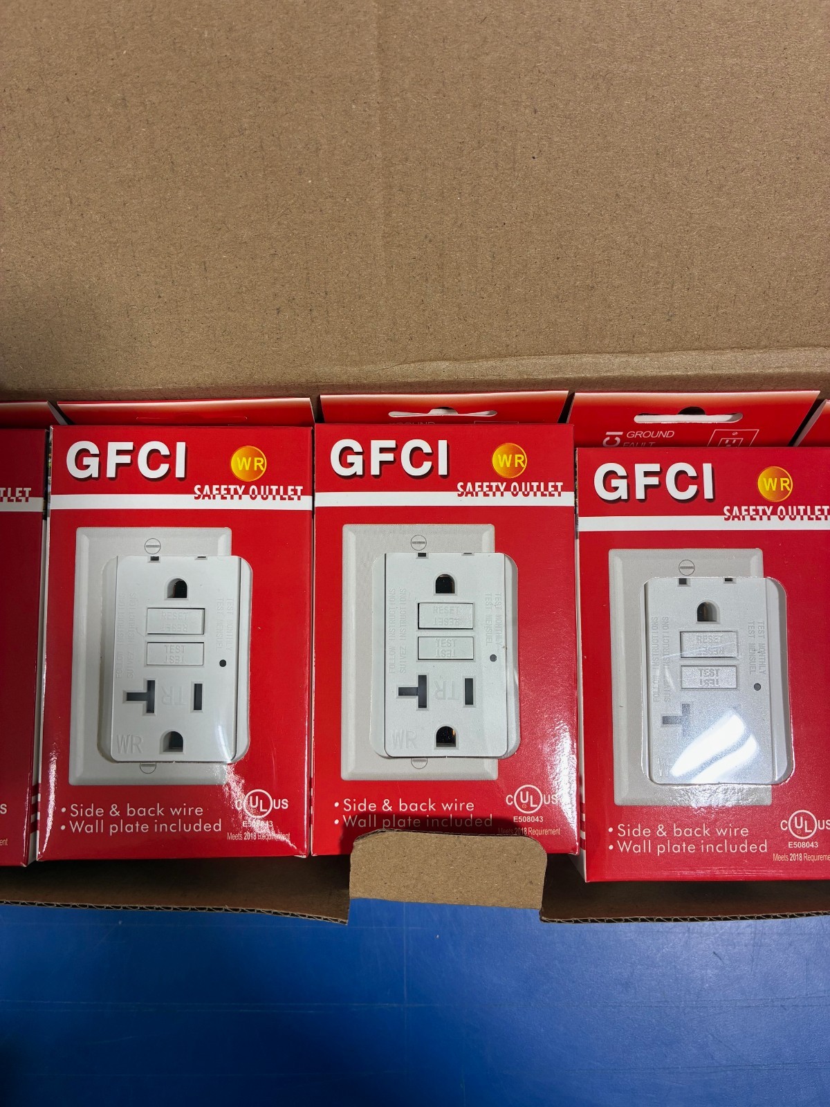 30 PCS GFCI Outlets Tamper Weather Resistant WR TR Receptacles w/Plate 20 Amp