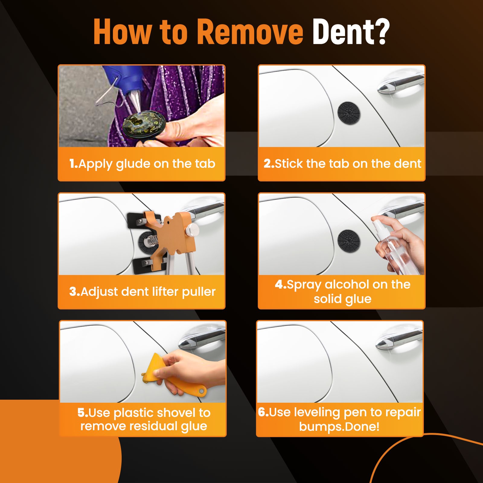 Paintless Dent Repair Tool Dent Puller Kit for Automobile Body Motorcycle