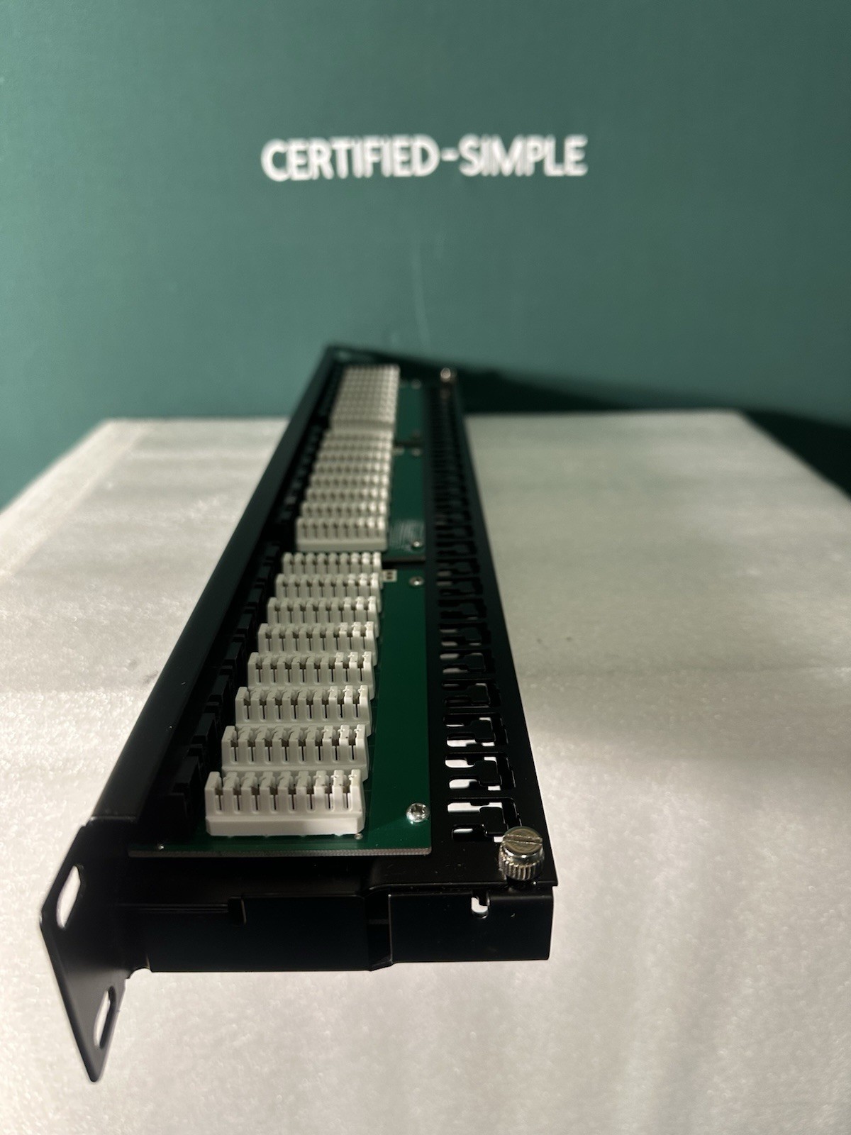 TuffJacks 48-Port CAT5e Patch Panel – 19" Rack Mount, 110 Punchdown.