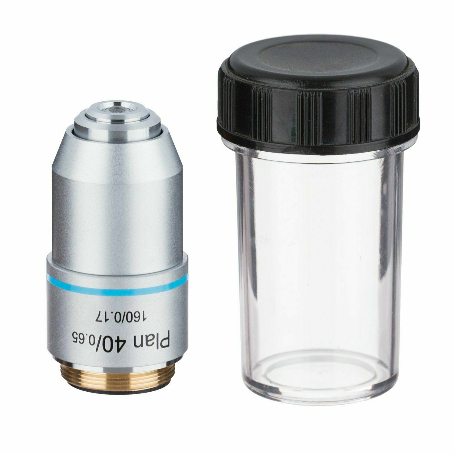Universal RMS Thread PLAN Objective Lens 160/0.17 for Biological Microscope  1PC